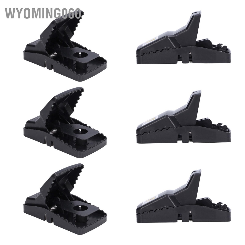 Wyoming060 Bẫy chuột 6 cái Chất liệu nhựa Độ nhạy cao Thiết kế không cảm ứng An toàn Công cụ bẫy có thể tái sử dụng