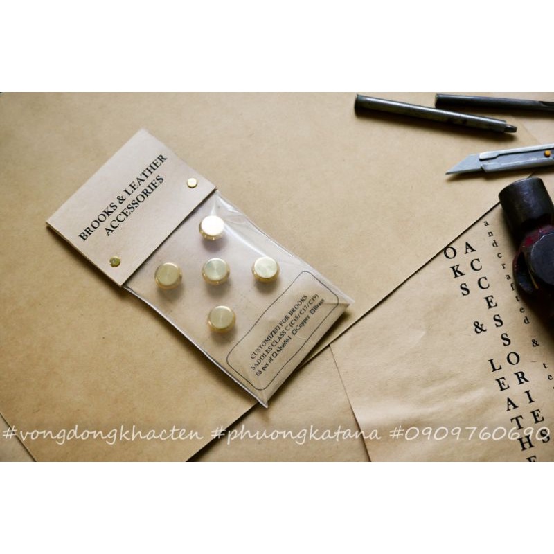 Brooks C15/C17/C19 Rivets - Ốc tán Brass/Copper cho yên Brooks