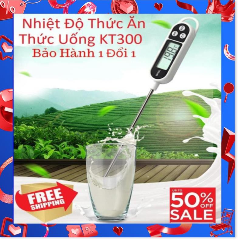 Nhiệt Kế Đo Nước, Nấu Ăn, Pha Sữa Kt300 (Màu Trắng), Kiểm Soát Nhiệt độ cực tốt [SALE LỚN]