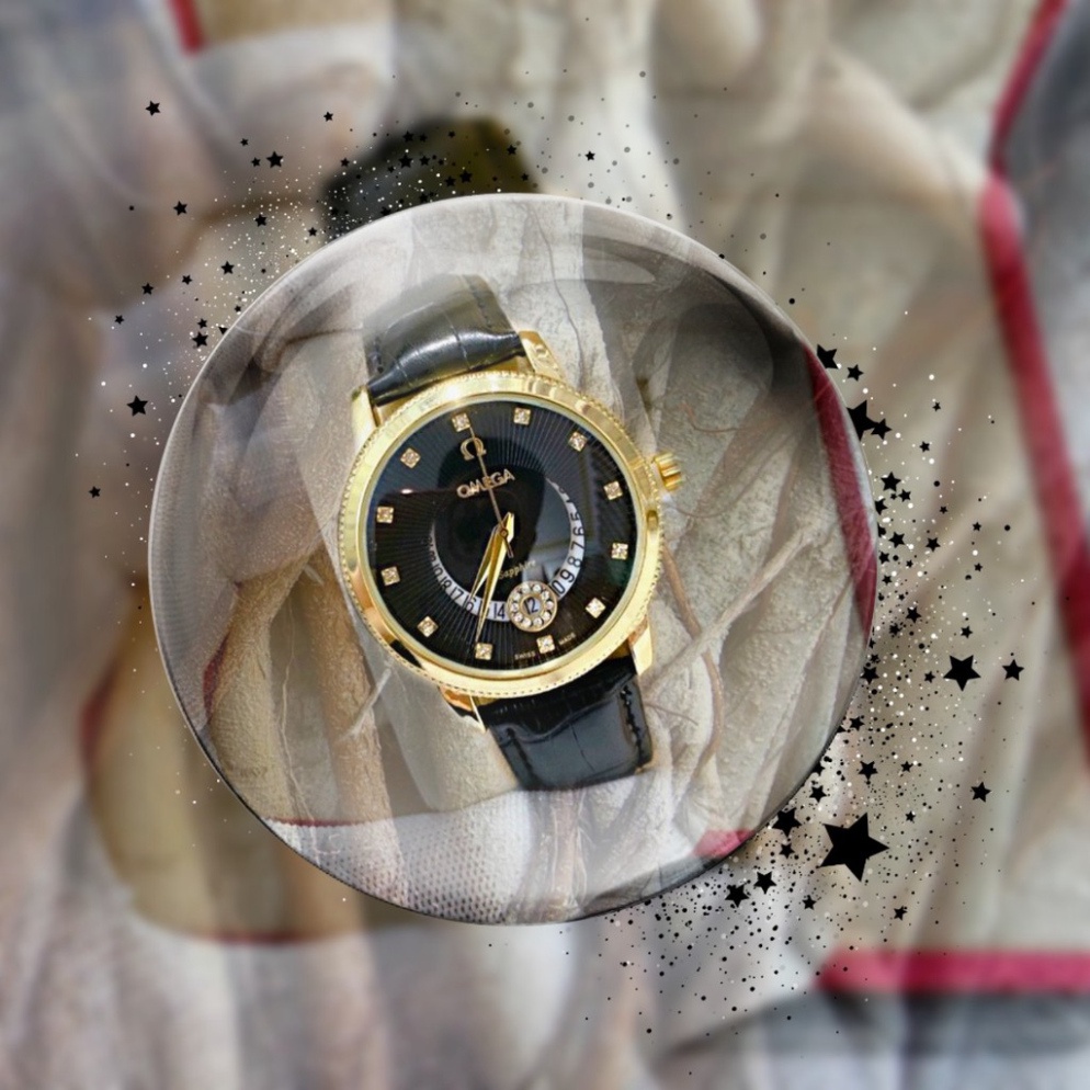 Đồng hồ nam dây da bò chống nước 5atm BH12th {omegas} giảm sốc | BigBuy360 - bigbuy360.vn