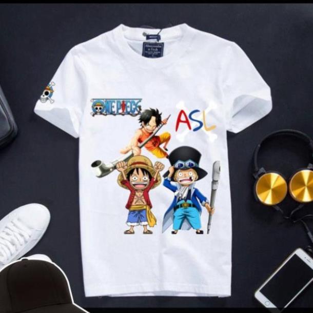 VHL Store  Áo One Piece màu trắng cổ tròn chất cotton cực đẹp - ASL VHL Store