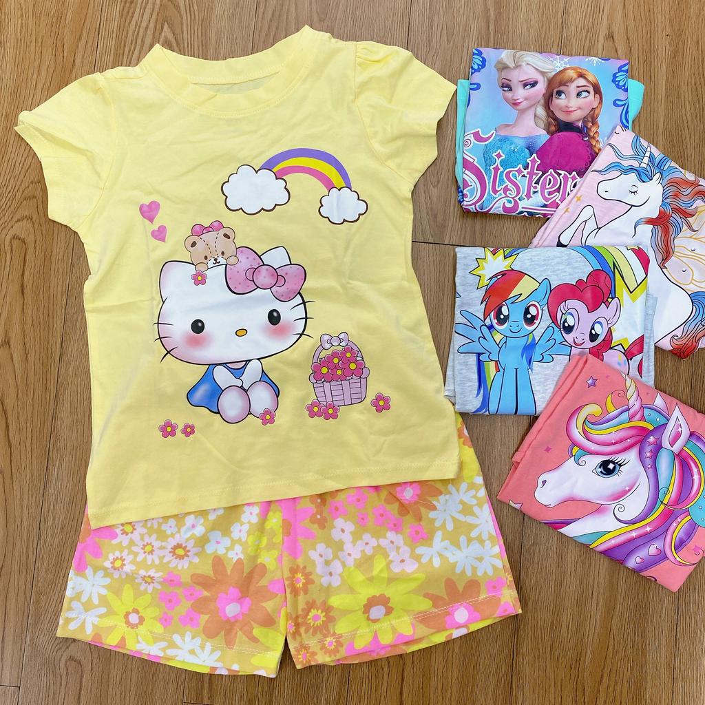 Bộ thun ngắn Bigbaby chất thun cotton mềm mát quần có túi họa tiết disney nhiều mẫu cho bé 17-48kg