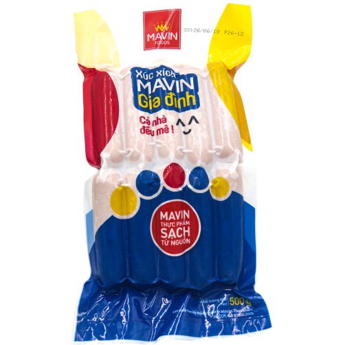 Xúc xích mavin gia đình gói 0,5kg, xúc xích ngon đảm bảo cho mọi nhà