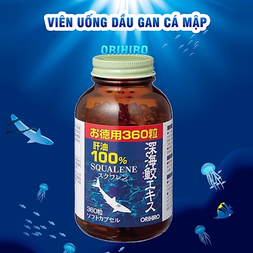 Viên uống dầu gan cá ORIHIRO Nhật Bản hỗ trợ xương khớp, tim mạch (360 viên/lọ)