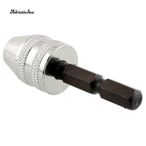 Đầu kẹp mũi khoan 6mm 1/4 inch màu bạc