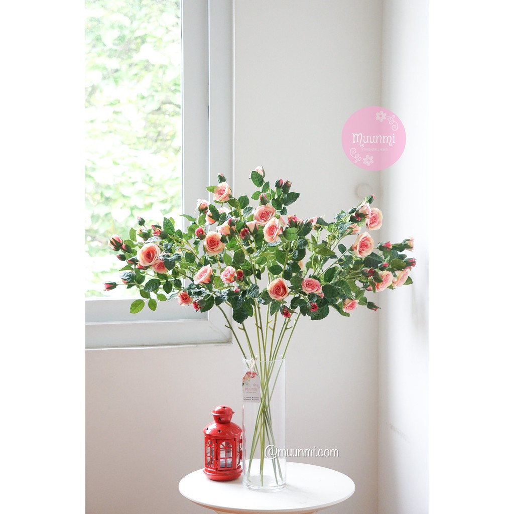 Hoa lụa Muunmi 🌸 | Hoa Hồng Tỉ Muội cắm bình hoa trang trí cực yêu