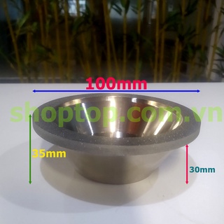Chén mài dao phay 100x20 bát mài kim cương hạt siêu mịn