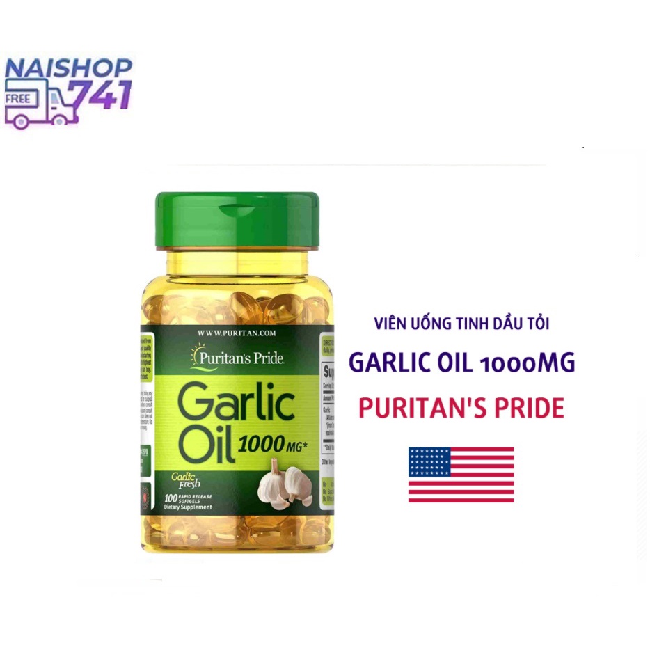 Viên Uống Tinh Dầu Tỏi Garlic Oil 1000mg Puritan's Pride 100 Viên