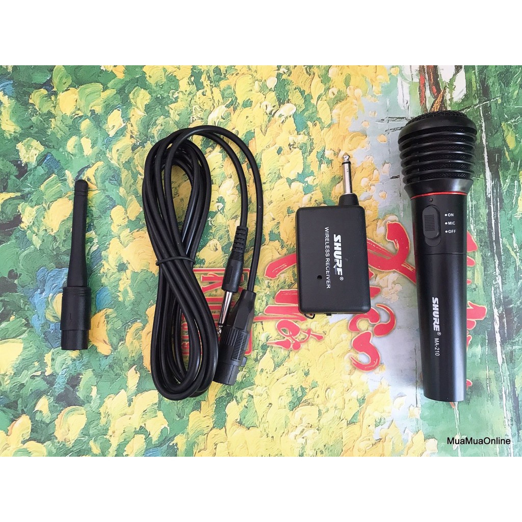 [XÃ KHO] MIC KARAOKE 2IN1 SHURE MA-210 (KHÔNG DÂY + DÂY) [HCM]