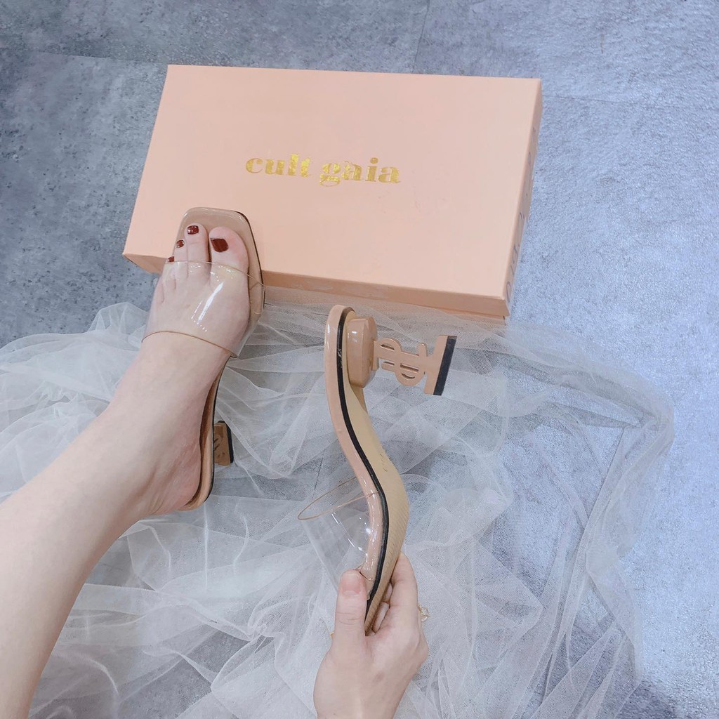 Dép / Guốc YS cao gót quai trong thời trang cao 5cm - s142