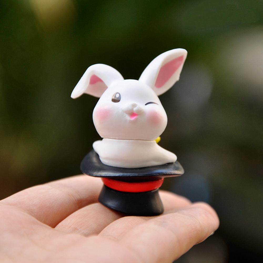 Set 6 Tượng Thỏ Hoạt Hình Dễ Thương Trang Trí Nhà Cửa DIY