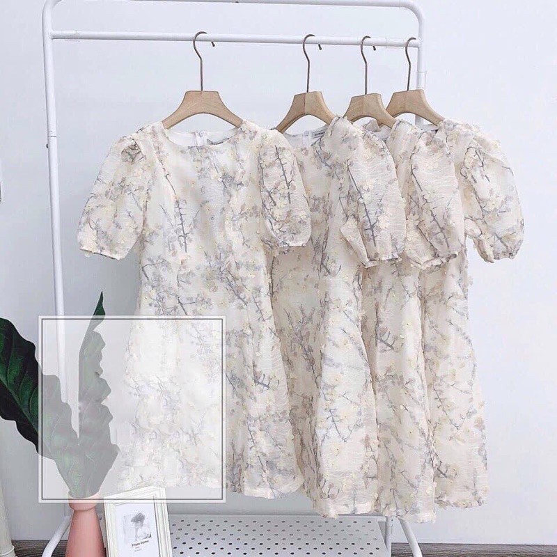 Váy tơ đính hoa siêu xinh/ Đầm dự tiệc/ Váy đi đám cưới