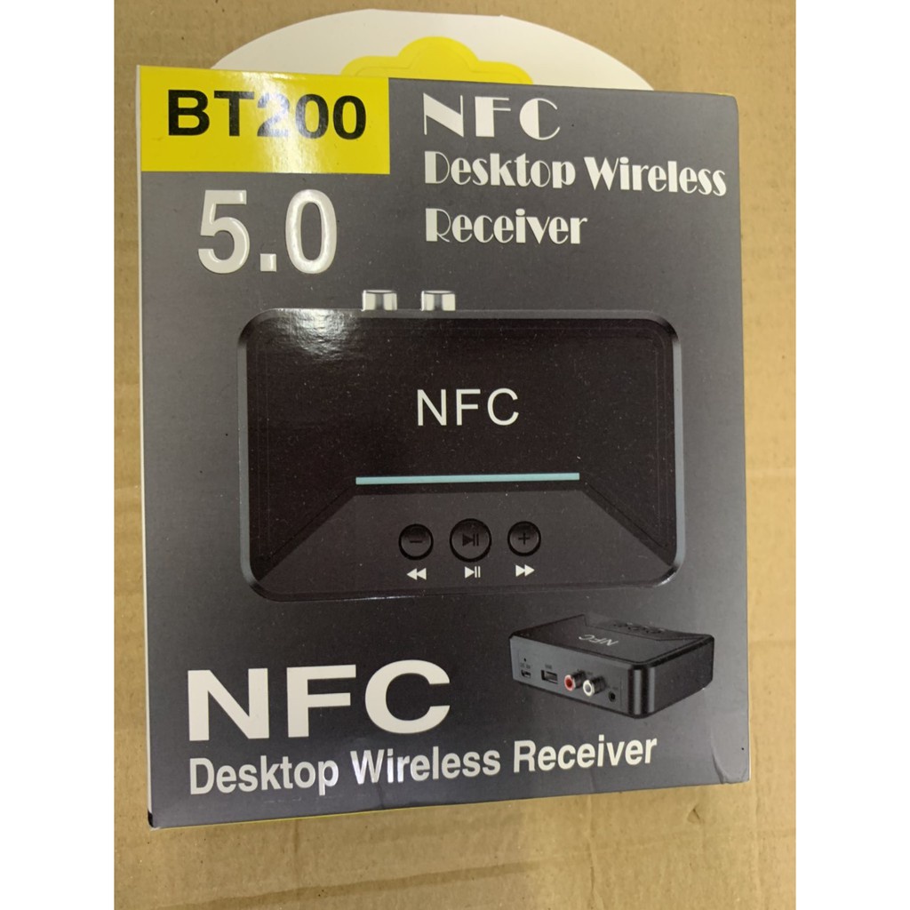 Thiết bị nhận Bluetooth không dây  BT200. Hộp Bluetooth Âm Thanh Không Dây BT200 NFC V5.0