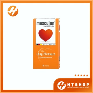 Bao Cao Su Kéo Dài Thời Gian Masculan® Long Pleasure 5 in 1 Cuộc Yêu Trọn Vẹn - Chính Hãng Nhập Khẩu Từ Đức - Hộp 10 Bao