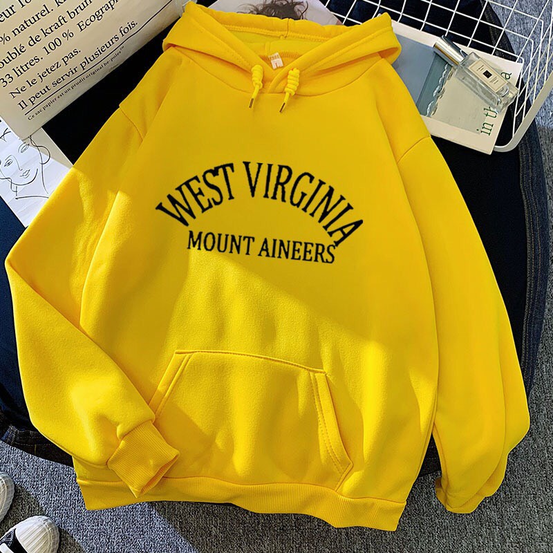 Áo Nỉ Hoodie In Chữ WEST VIRGINIA Phong Cách  Áo From Rộng Unisex Style Ulzzang HOT TREND BB HOODIE
