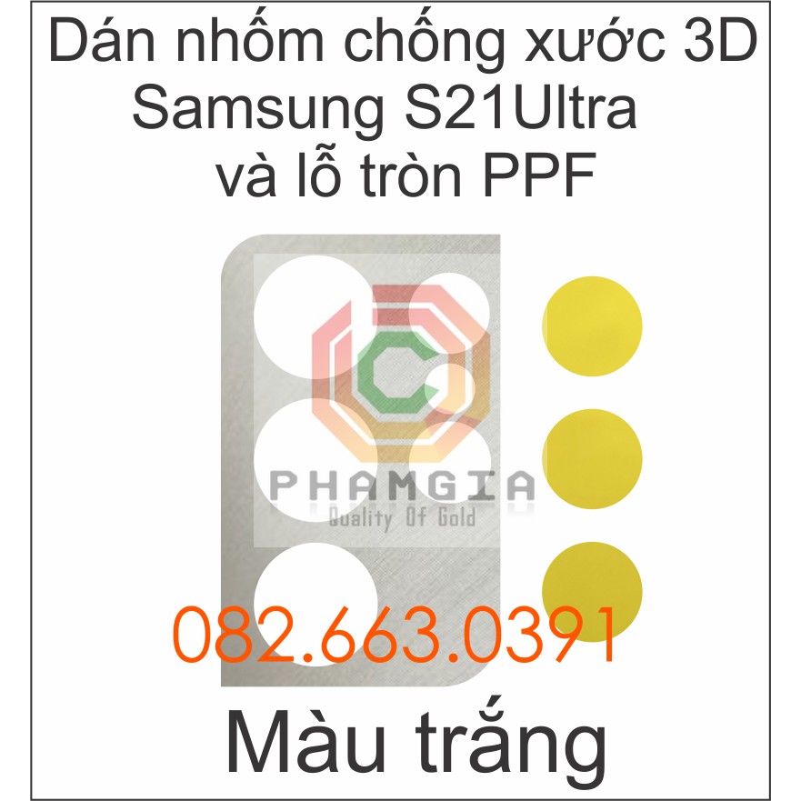 Dán decal nhôm chống xước camera Samsung S21 Ultra