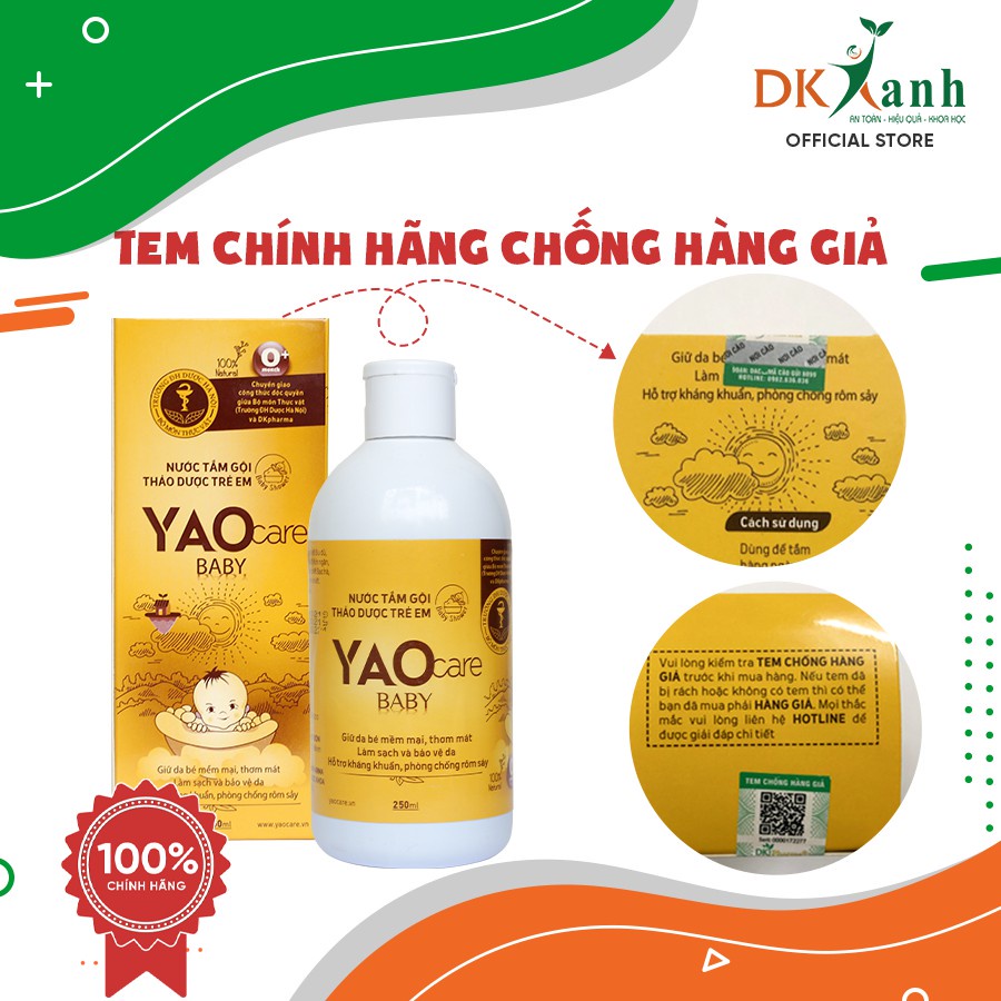 [HÀNG CHÍNH HÃNG - CÓ TEM TÍCH ĐIỂM] Combo 2 nước tắm thảo dược cho bé Yaocare baby TẶNG LÌ XÌ