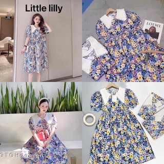 🦋 váy hoa babydoll cổ ren, đầm hoa dáng xoè🦋