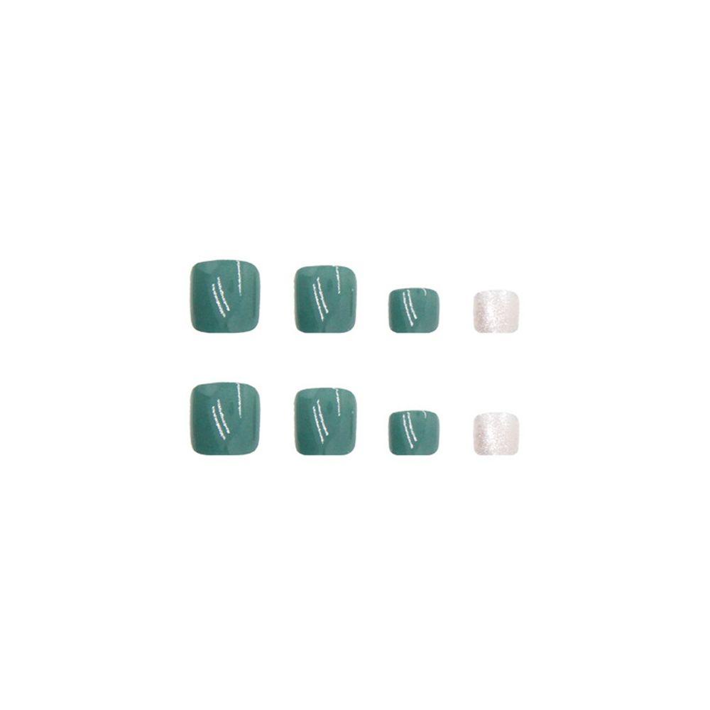 SUSANS 24pcs/Box Square Head Toes False Nails Detachable Manicure Tool Full Cover Fake Nails