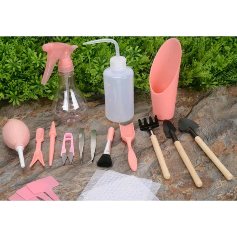 Bộ 16 dụng cụ trồng sen đá & cây cảnh mini