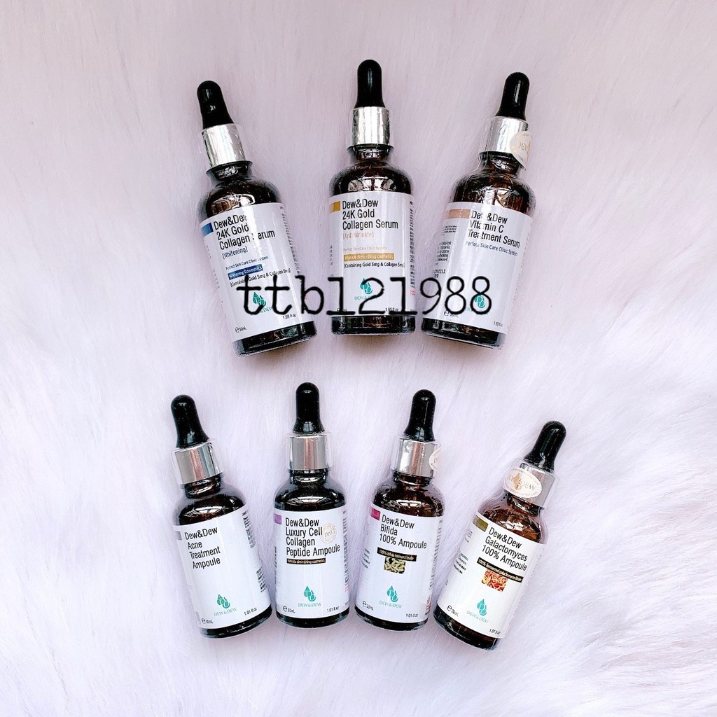 Serum Tinh Chất DEW &amp; DEW Vitamin C - Galactomyces - Bifida - Acne - Anti wrinkle + Tinh Chất LEBELAGE