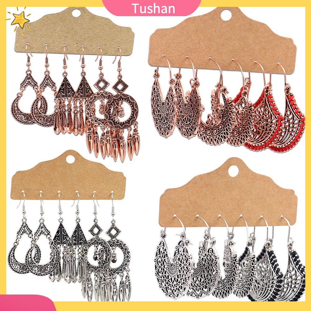 Set 3 Cặp Hoa Tai Thời Trang Dành Cho Nữ