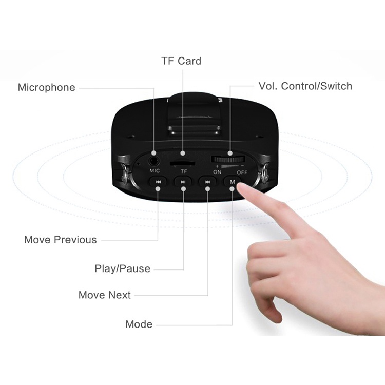 Máy trợ giảng không dây SHIDU SD-S615 tặng micro kẹp áo có dây - Hàng nhập khẩu