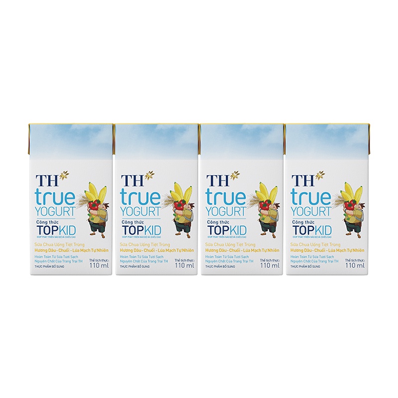 Lốc 4 Hộp 110ml Sữa Chua Uống TH True Yogurt