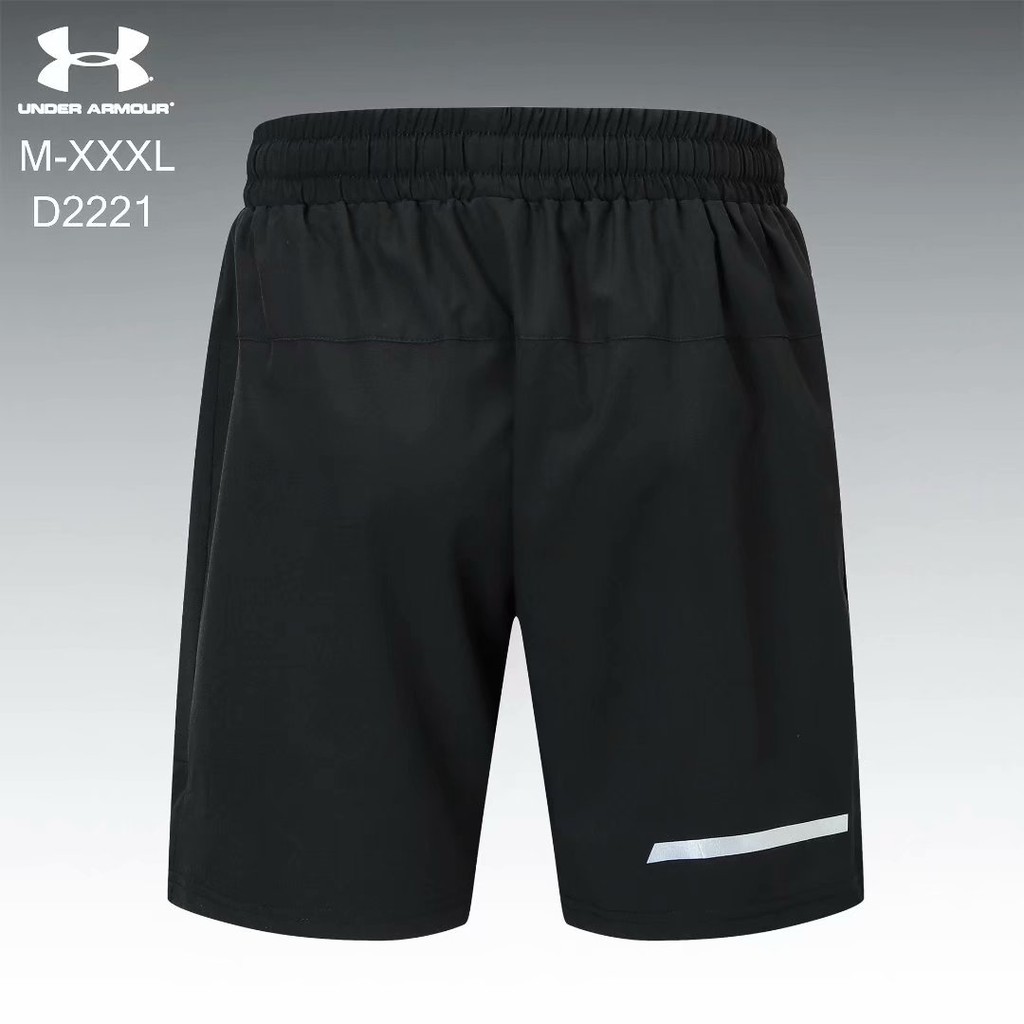 【yêu thích】Under Armour UA Quần đùi thể thao nam màu đen full size quần thoải mái thoáng khí nhanh khô thoáng mát mùa hè