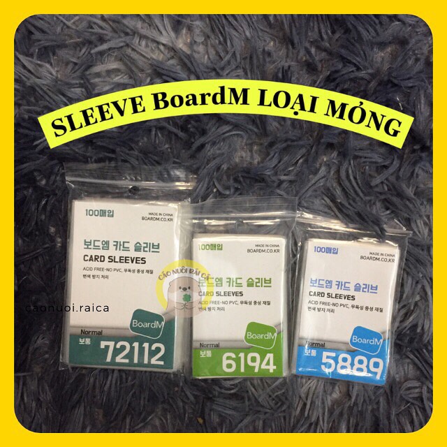 [TÁCH LẺ] BoardM DÀY SLEEVE BỌC CARD BẢO VỆ CARD ĐỦ SIZE-Cáo nuôi Rái Cá