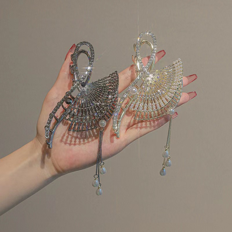 Phụ kiện tóc thời trang mới Kẹp tóc nữ hàn quốc Kẹp tóc quạt cao cấp