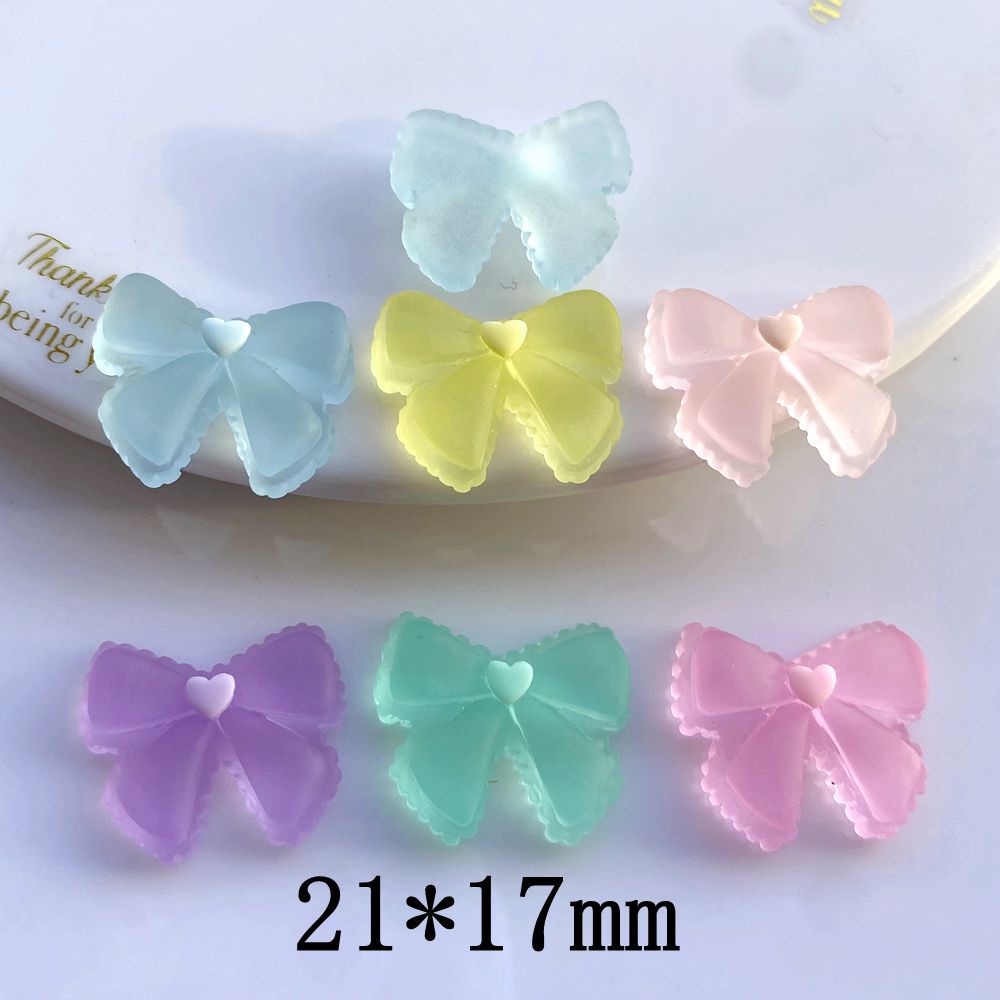 Set 10 Dây Cột Tóc Đính Nơ Nhựa Xinh Xắn