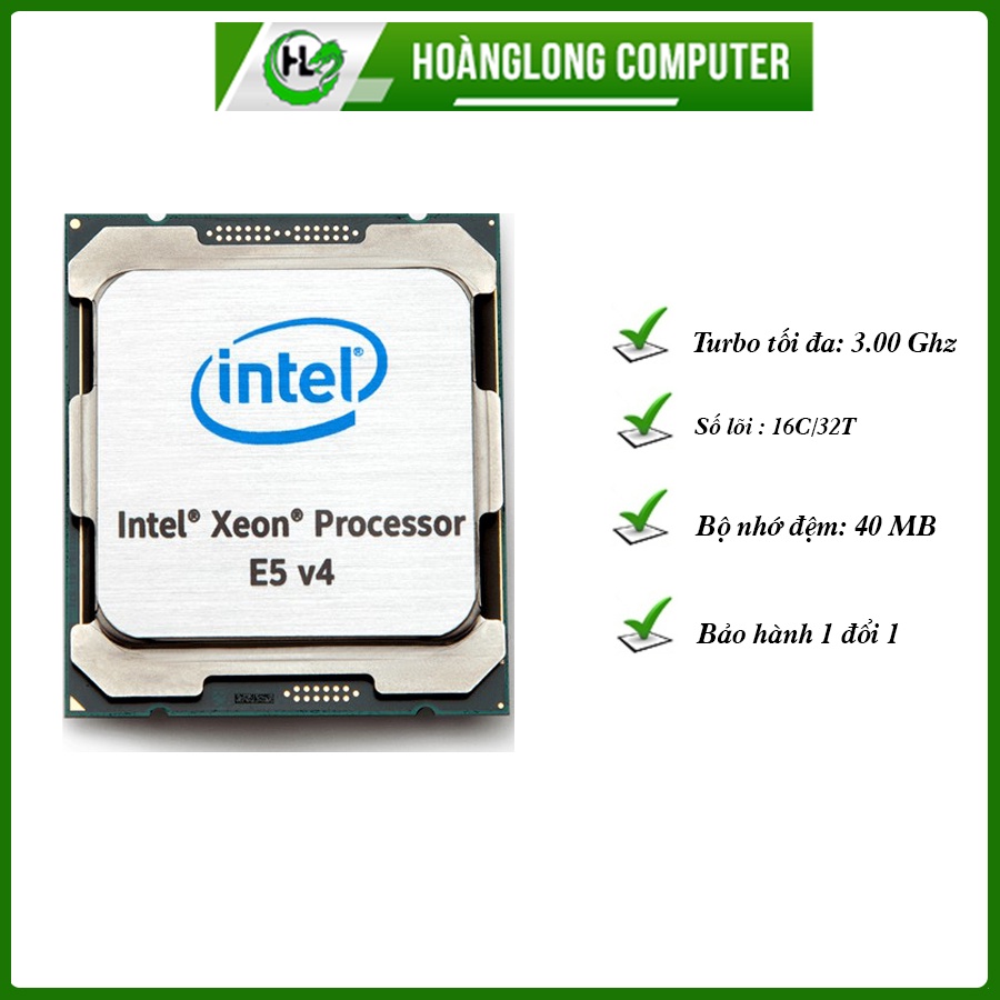 CPU Intel Xeon E5 2683 v4 16C/32T 2.1GHz turbo 3.0GHz 40MB Cache - Hoàng Long Computer