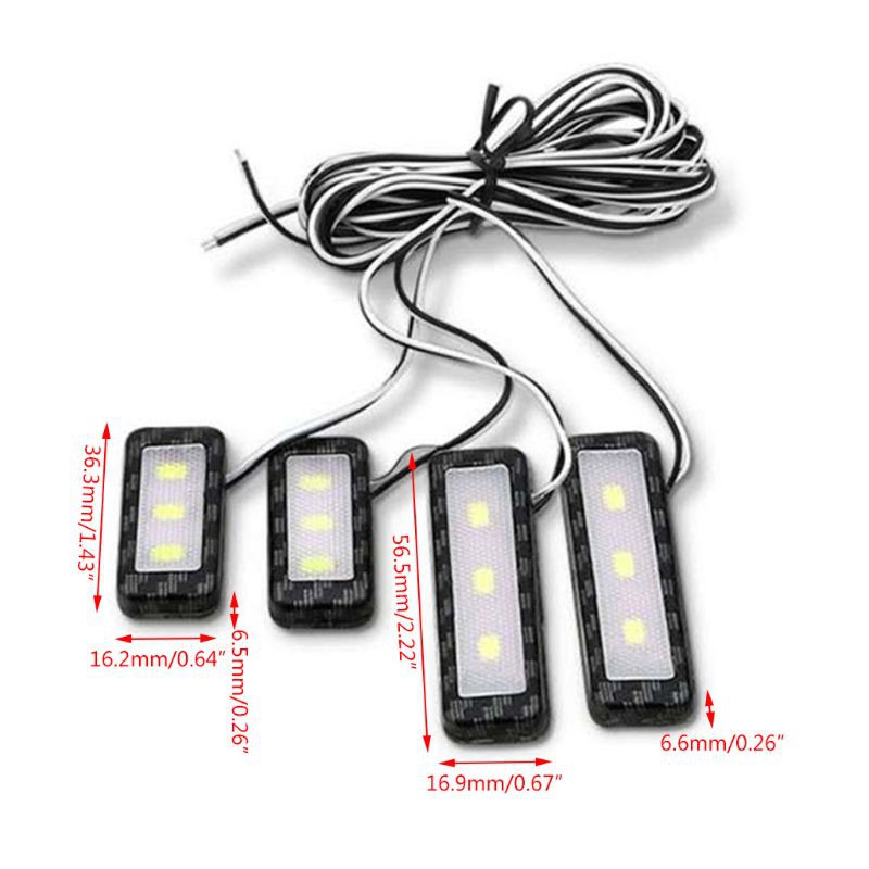 Set 4 Đèn Led Gắn Tay Nắm Cửa Xe Ô Tô