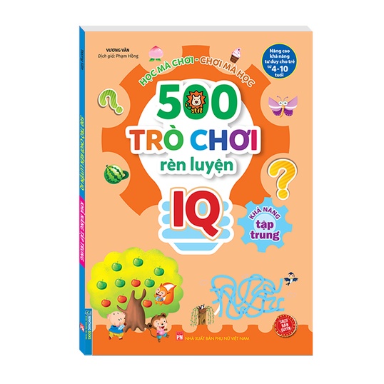 Sách - 500 trò chơi rèn luyện IQ  - Khả năng tập trung
