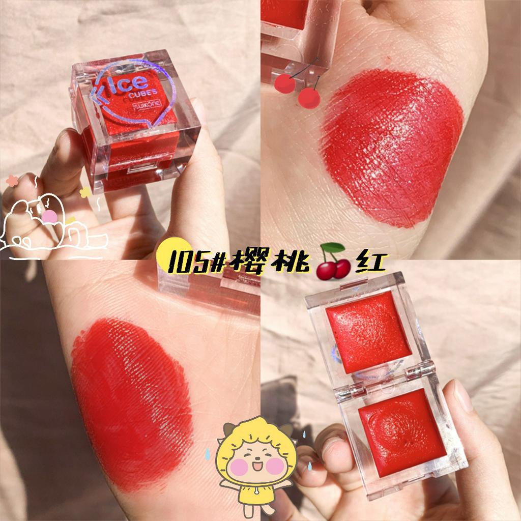 Son Dưỡng Môi Suikone Giữ Ẩm Thiết Kế Hình Viên Đá