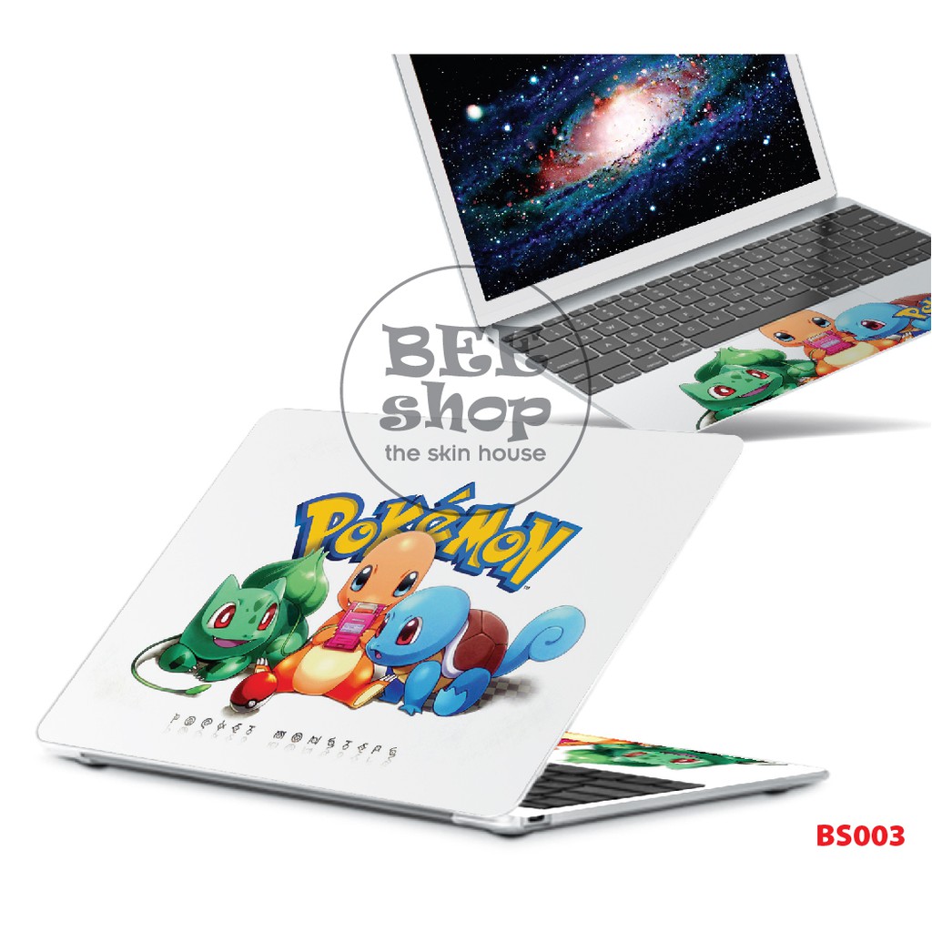 Miếng dán laptop bộ ba Pokémon cho Macbook/HP/ Acer/ Dell /ASUS | WebRaoVat - webraovat.net.vn