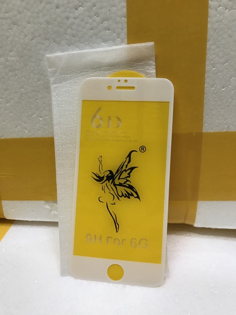 Kính cường lực full màn 6D cô gái dành cho 6G/ 6 plus ( tặng kèm giấy lau )