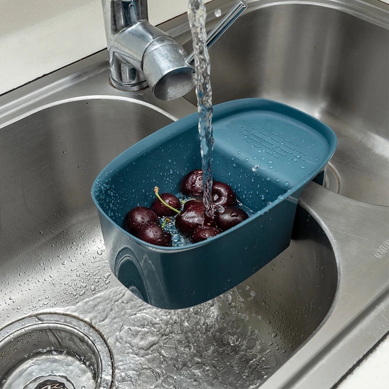 Rổ lọc treo bồn rửa chén thoát nước đựng đồ dùng tiện lợi dành cho nhà bếp
