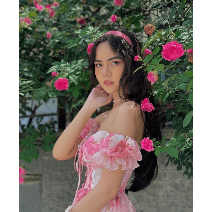 (HCM) ĐẦM VOAN HOA DỰ TIỆC SANG TRỌNG TÔN DÁNG , THỜI TRANG LỊCH THIỆP QUÝ PHÁI CHO CÁC NÀNG KME STORE