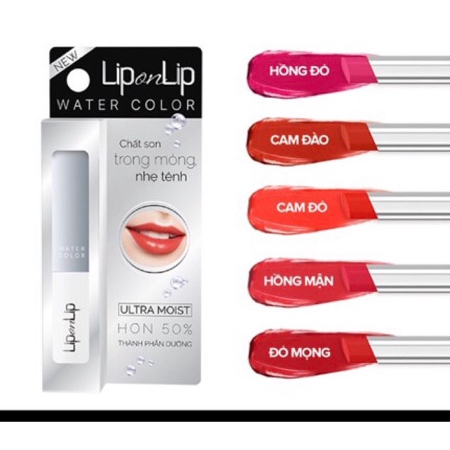 Son Lip on Lip Water Color 2.2g Trong Mỏng Nhẹ Tênh