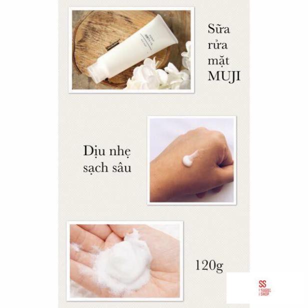 (Bill-sẵn) Sữa rửa mặt Muji Face Soap 120g Nhật Bản