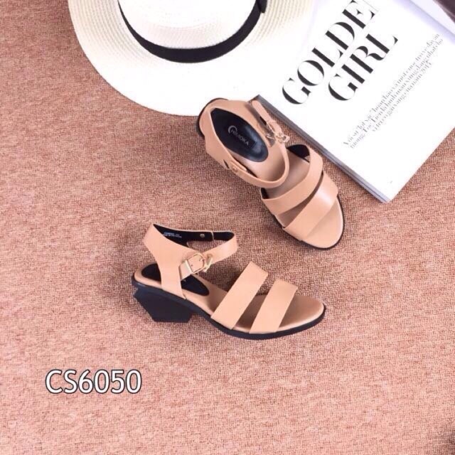 Sandal gót cắt da xịn VNXK