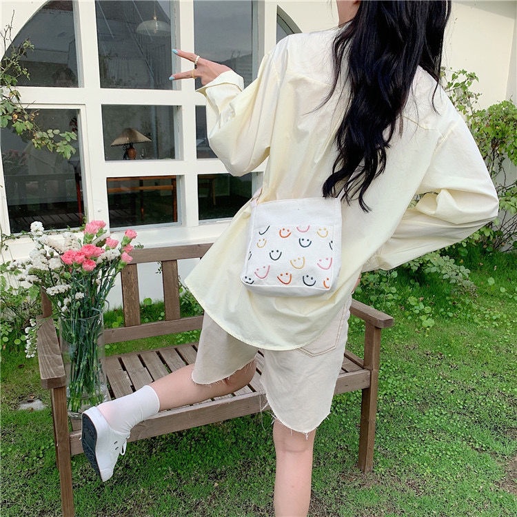 ENVIROSAX dễ thương thêu túi nhỏ đeo vai túi chéo đơn giản túi điện thoại di động học sinh