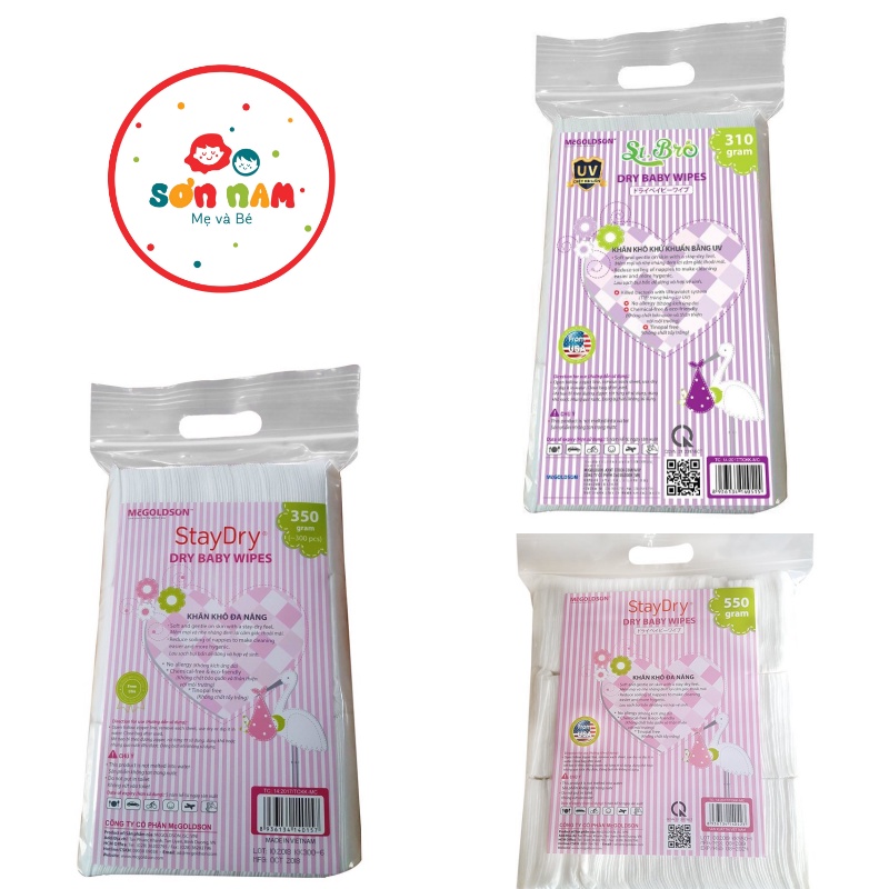 Khăn Giấy Khô Đa Năng tiện lợi cho mẹ và bé STAYDRY MCGOLDSON , MIPBI Bịch to