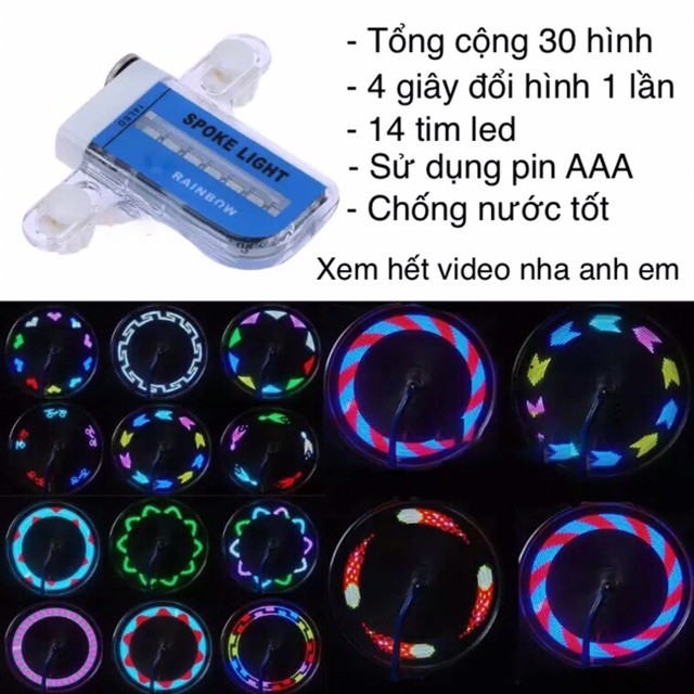 Đèn Led Van Xe Máy, Xe Đạp Điện Tạo Hình [ Giá 1 Cái ]