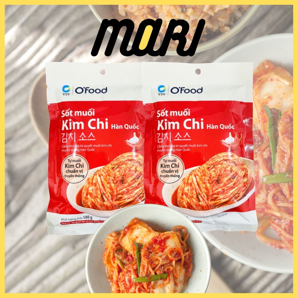 Combo 2 gói Sốt làm kim chi chuẩn vị Hàn Quốc Bibigo - Sốt muối kim chi Hàn Quốc O'food - Gia vị muối kim chi