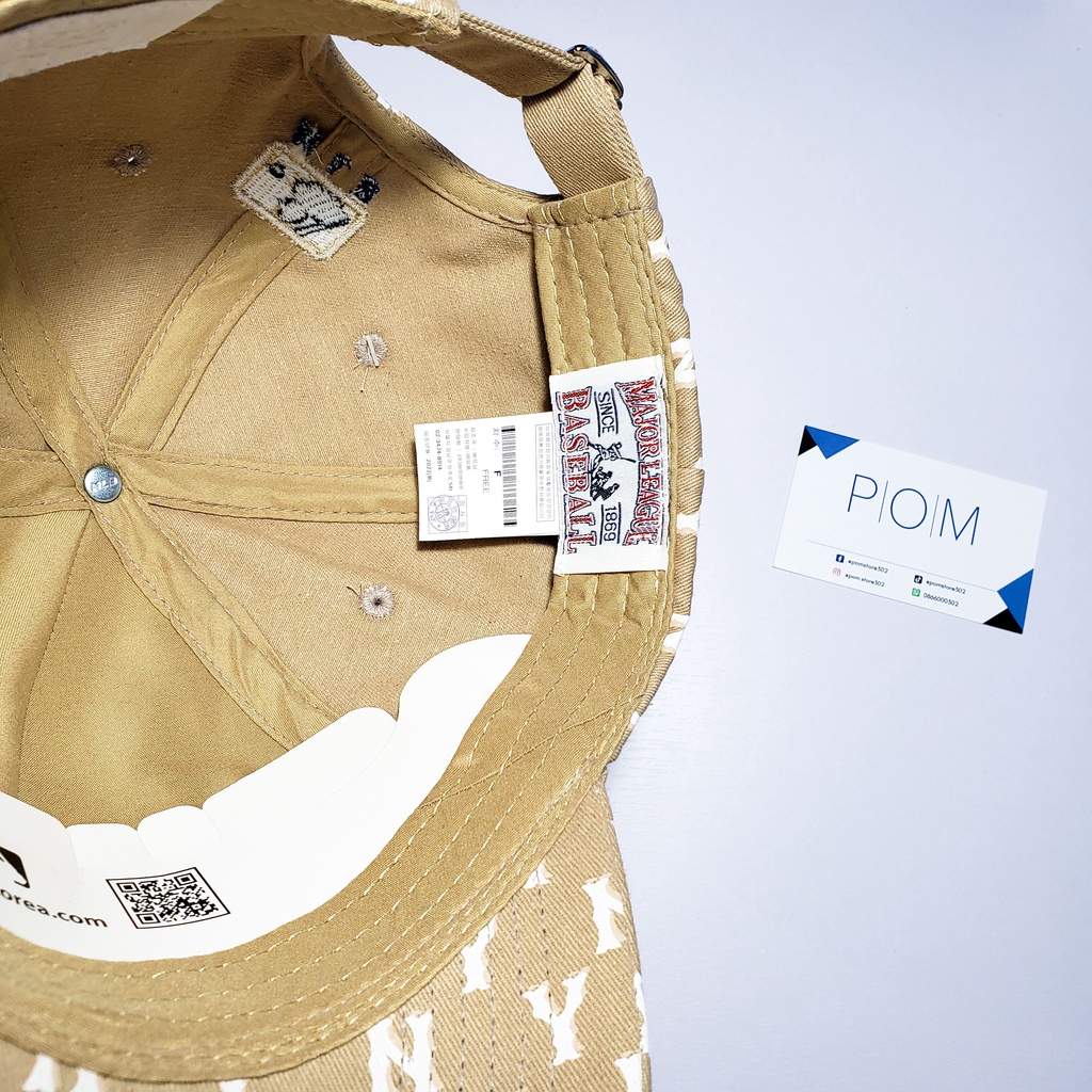 Mũ lưỡi trai NY mũ M.L.B Monogram Ball Cap Brown nón lưỡi trai NY - Pom Store