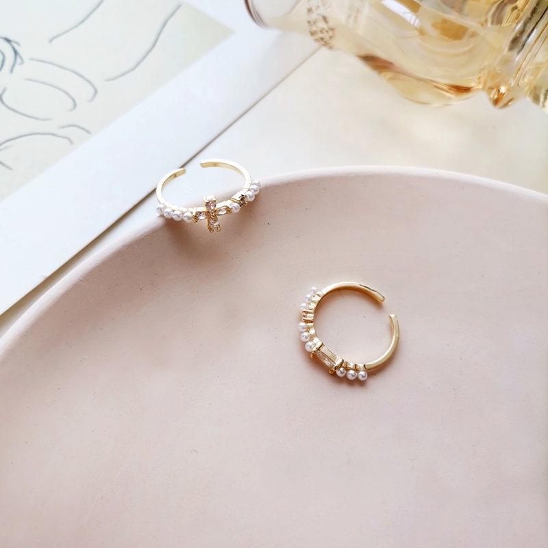 The Bleu | Nhẫn hạt đính đá phong cách Hàn Quốc | R27