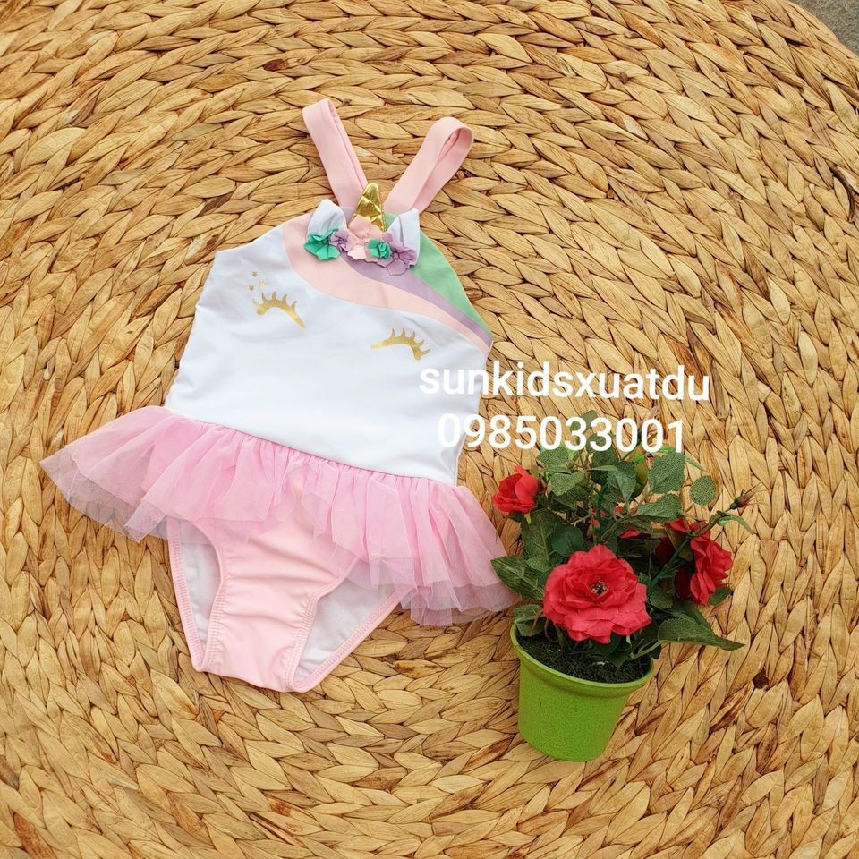 Bikini ngựa Unicorn hồng tầng